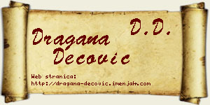 Dragana Dečović vizit kartica